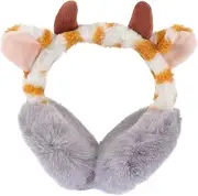 [TOGEVAL] Women's Ear Warmer Rabbit Hair Earmuff Adorable Ear Muff Warm Winter Accessory for Boys and Girls