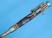 Premium Quality Steam Punk Bolt Action Pen in Antique Pewter / Antique Copper