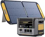 FlashSpeed 1000 Portable Power Station with 110W Solar Panel, 828Wh /1000W(Peak 2000W)Fast Charging Solar Generator, LiFePO4 Battery Recharge 80% within 1H,Capacity Expandable to 2376Wh for RVs