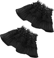 [STKARCV] 2 Pair Detachable Fake Sleeves Spring Autumn Sweater Decorative Lace Ruffles Elbow Cuff Fake