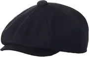 [INOGIH] Classic Cotton 8 Panel Newsboy Cap Kids Cabbie Flat Tweed Hat for 5-9 Years Old