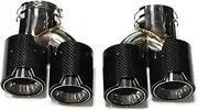 Quad Car Carbon Fiber Exhaust TailTip Compatible For BMW G42 M240i 2019+ Exhaust 304 Stainless Steel Muffler Tip Nozzle(Carbon Fiber C)