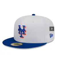 在飛比找蝦皮購物優惠-紐約大都會異色白藍配全封式實戰New Era棒球帽