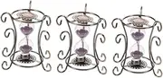 SUPVOX 3pcs Iron Retro Hourglass Vintage Ornaments Retro Decor Unique Sand Clock Ornament Sand Clock Scene Decor Home Decorations for Living Room Hourglass Fireplace Decorations Glass