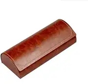SeeS Portable Men and Women Glasses Box Hard Eyeglasses Case for Outdoor Travel(Brown)