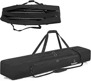 50" Multifunctional Tripod Bag, Heavy Duty Tripod Carrying Case with Dual Compartment for Music Stand, Mic Stand, Speakers Stand, Tripods, Lights, Boom Stand, Cameras, Monopods Stand