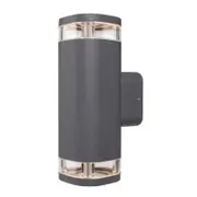 Brilliant 8W Charcoal LED Ventnor Up Down Wall Light