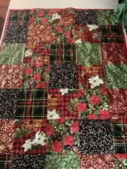 Handmade Patchwork Christmas Quilt,36 x 49 inches