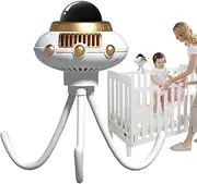 Portable Fan for Stroller - Space Octopus Bladeless Fan for Car Seat - 3 Speed Adjustable Cooling Device with Battery Indicator, Stroller Accessories for Home Travel Use