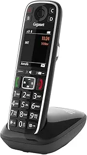 Gigaset E720 - Cordless Seniors DECT Phone - Talking Dial Buttons - Number Prompt & Name Prompt - Call Transfer via Bluetooth - Volume Adjustment, Black [German Version]