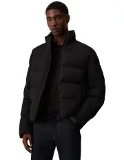 [Calvin Klein] Texture Quilt Puffer Jacket in Black