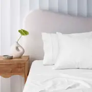 Accessorize Bedroom Collection Bamboo Cotton Mega Sheet Set White