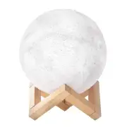 Celestial Moon Light Colour Changing Up Kids/Children's Lamp With Wooden Stand