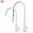 KYLINS White Swivel Pull Out Spout Tall Kitchen Mixer Sink Faucet Tap