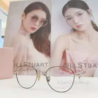 在飛比找Yahoo!奇摩拍賣優惠-Jill Stuart 黑-金雙色鈦金屬圓框眼鏡 簡約線條質