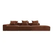 [James Lane] Riley Muse Rust Modular Sofa - 1x Arm, 2x Armless, 1x Right Terminal