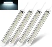 12 Volt LED Lights Bar, Daylight 6000K, 120 LEDs Interior Lights, 12W LED RV Ceiling Lights Strip Lamp with ON/Off Switch for Camper Truck Van Boat Car Cargo Cabient Lights Fixture Motorhome (4Pack)