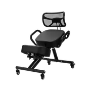 Ergonomic Kneeling Posture Chair with Backrest Adjustable Height and Casters