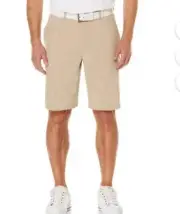 New Ben Hogan performance men’s flat front stretch golf shorts tan 46