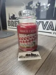 Yankee Candle Retired "RIBBON CANDY"~ Festive ~ Large 22 oz ~ WHITE LABEL~ NEW