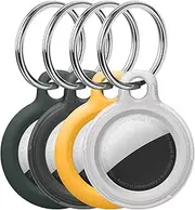 FRTMA Airtag Keychain for AirTags Key Finder (Locator Tracker), AirTags Case with Anti-Lost Key Ring 4 Pack