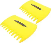 1 Pair Fall Leaf Clip Garden Rake Garden Leaf Rake Yard Leave Collector Leave Collector Lawn Tool Plastic Yellow