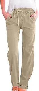 [VREWARE] Womens Wide Leg Yoga Pants High Waisted Tie Knot Joggers Casual Loose Plus Size Sweatpants Drawstring
