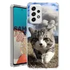 For Samsung Galaxy A23 5g A52 A53 TPU Case Cover+Glass(Doomsday Cat)