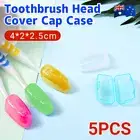 5PCS Travel Toothbrush Head Cover Cap Case Outdoor Brush Cleaner Protector AU