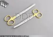2 T/C Operating Scissors Sharp Blunt 6.5"+5.5" Curved Surgical Instruments
