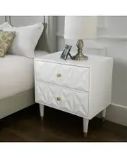 Linon Geo Texture 2 Drawer Nightstand