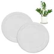 2-Pack Plant Coasters, 15cm Quick Dry Round Diatomaceous Mat[White]