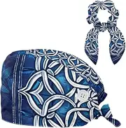 [YTYVAGT] Scrub Caps Women,Scrub Hats Suitable for Women,Flower Ethnic Style Texture