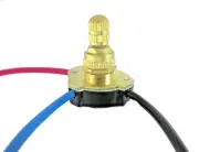 3 way 2 circuit brass rotary switch lamp part 3/8" nipple TR-301