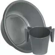 YBM Home Square Wash Cup & Round Wash Basin Netilat Yadayim, Negel Vasser Set