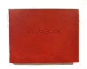 Stanley Korshak Guest Book Visitors Log Leather Bound Hardcover NEW RED