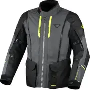 Macna Air Hybrid 2.0 Night Eye, textile jacket waterproof , color: Black/Dark Grey/Neon-Yellow , size: L
