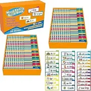 30 Read and Rhyme Flip Books, Letter Sounds Word Families Flash Cards, Phonics Learning Games, Sight Word Practice, Early Literacy Activity, Preschool Kinder