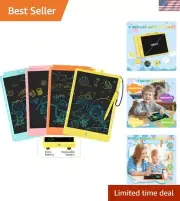 10 Inch LCD Writing Tablet Kids 4 Pack Educational Colorful Board Drawing Toy