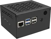 Geekworm X1206-C1 Metal Case for Raspberry Pi 5 and X1206 UPS and Active Cooler and X1000/X1001/X1003/X1004/X1015/M901 PCIe Top