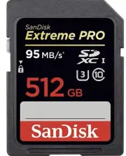 Sandisk 512GB SDXC SD Card Extreme PRO Class 10 USH-I U3 HD 4K Camera Memory