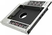 CONGARTENO Hard Drive Bays Laptop Accessory Hard Drive Tray Enclosure Hard Drive Cage Accessory Tray Hard Drive Adapter HDD Hard Drive SSD Mounting Bracket SSD Adapter Black Aluminum Alloy