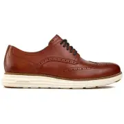 Cole Haan Mens Zerogrand Remastered Wing Tip Oxford Lace-Up Shoes Tan