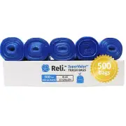 Reli. SuperValue 13 Gallon Recycling Bags | 500 count Bulk | Tall Kitchen | B...