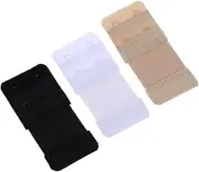 [DEARMAMY] 2-pack Bra Extender Hooks Bra Strap Extender 2 Hooks Bra Extension Straps for Women's Clothing Elastic Cotton Stainless Steel 2 Positions Hooks Soft Comfortable