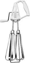 Egg Beater Hand Crank 10in Stainless Steel Manual Hand Mixer Ergonomic Egg Beater Labor-Saving Fast Stirring Egg Mixer Kitchen Tools for Cooking Baking, Egg Beater Hand Crank