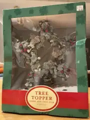Christmas Tree Topper Berry and Twig Star 9” Unopened 2002 Target