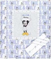 Ellepi Disney Minnie Mouse Cot Bed Bedding Set Pram Cot Bed Sheet Bedding Pillowcase (Mickey Hello Cielo)