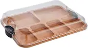 Cheese Board, Covered Fruit Platter Serving Tray with Lid, Practical Wooden Kitchenware, Covered Serving Dishes for Party, Picnic, Camping, Kitchen