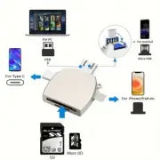 5 in 1 USB 2.0 Type C/Micro USB SD TF Memory Card Reader OTG Adapter AU Stock